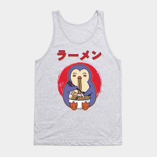 Kawaii Penguin Eating Ramen Noodles Cute Asian Food Tank Top